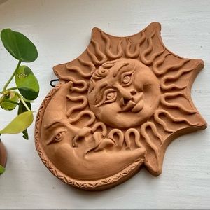 terracotta sun and moon hanging decor 🌜🌞